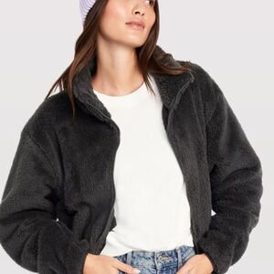 Old Navy Cozy Black Fleece Jacket